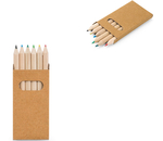 HB05715 - Caixa de cartão com 6 mini lápis de cor