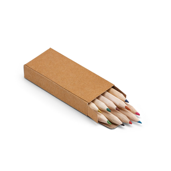 HB13915 -  Caixa de cartão com 10 mini lápis de cor